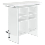 Acosta Freestanding Home Bar Wine Cabinet - White High Gloss