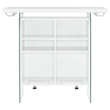 Acosta Freestanding Home Bar Wine Cabinet - White High Gloss