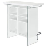 Acosta Freestanding Home Bar Wine Cabinet - White High Gloss