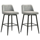 Mellor Grey Fabric Swivel Bar Chair, Set of 2