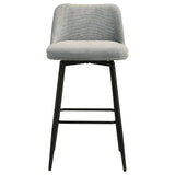 Mellor Grey Fabric Swivel Bar Chair, Set of 2