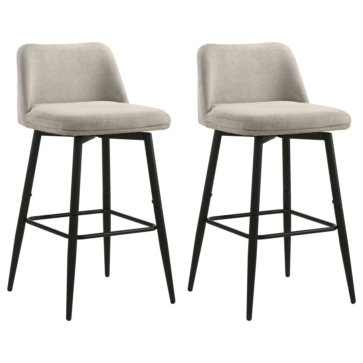 Mellor Slate Brown Fabric Swivel Bar Chair, Set of 2
