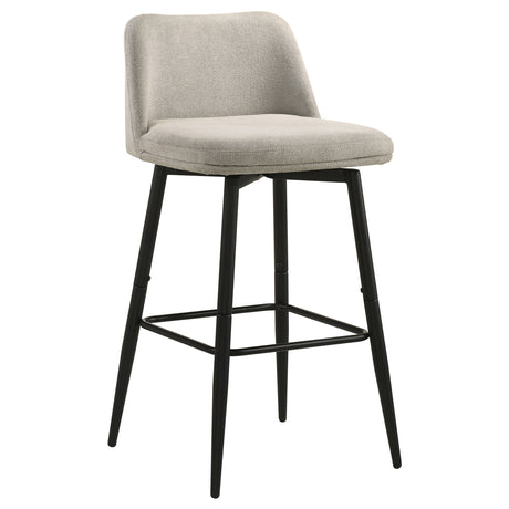 Mellor Slate Brown Fabric Swivel Bar Chair, Set of 2