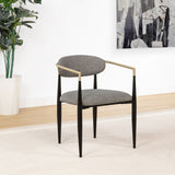 Bradbury Grey Fabric Dining Arm Chair Set of 2