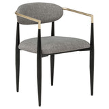 Bradbury Grey Fabric Dining Arm Chair Set of 2