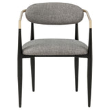 Bradbury Grey Fabric Dining Arm Chair Set of 2