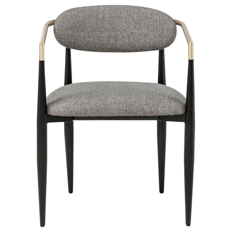 Bradbury Grey Fabric Dining Arm Chair Set of 2