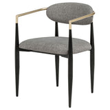 Bradbury Grey Fabric Dining Arm Chair Set of 2