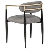 Bradbury Grey Fabric Dining Arm Chair Set of 2