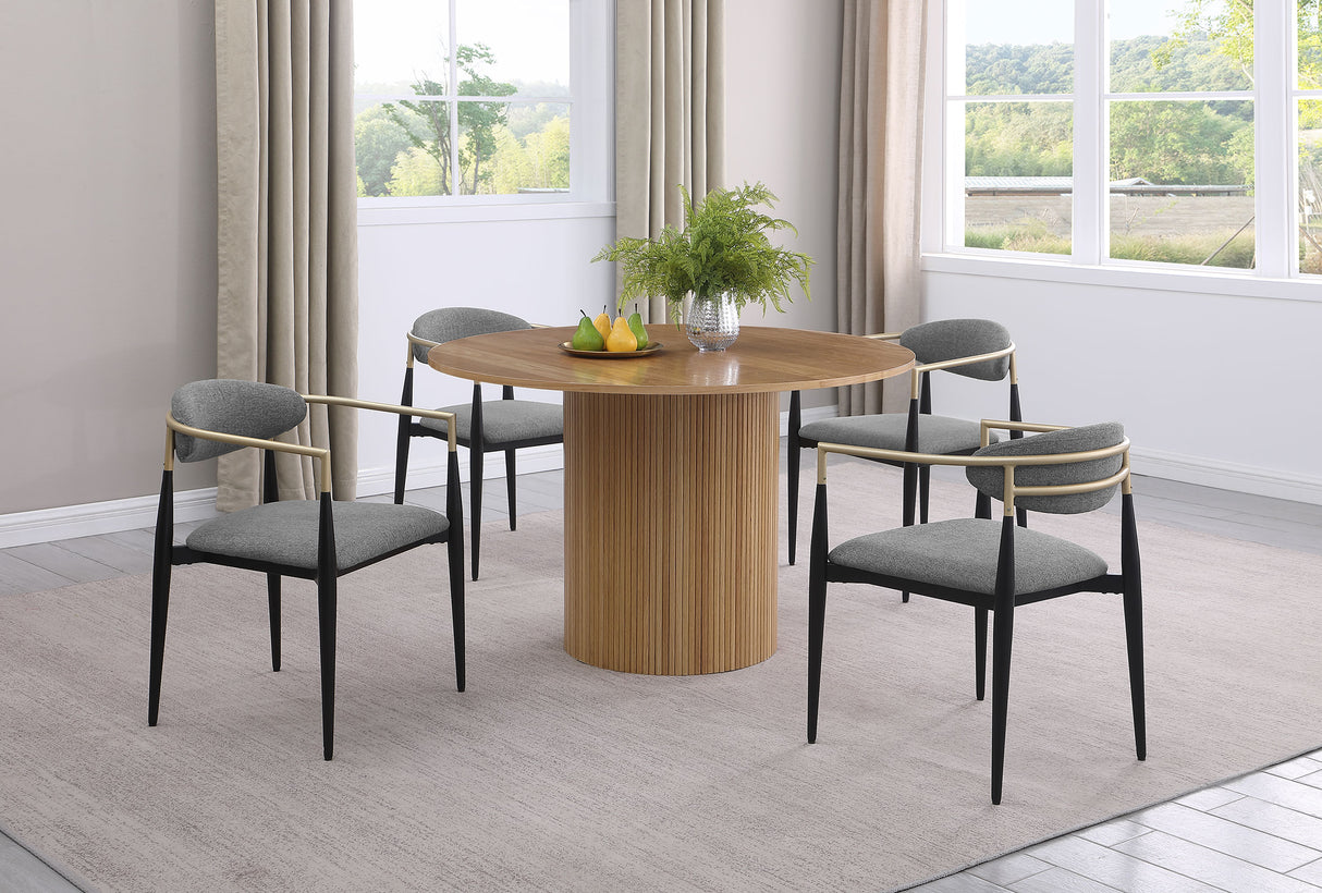 Bradbury Grey Fabric Dining Arm Chair Set of 2