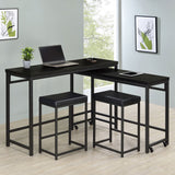 Hawes 4-Piece Counter Height Table Set in Dark Charcoal