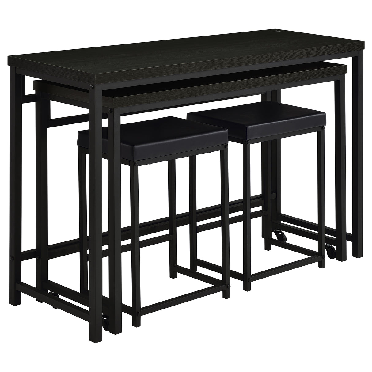 Hawes 4-Piece Counter Height Table Set in Dark Charcoal