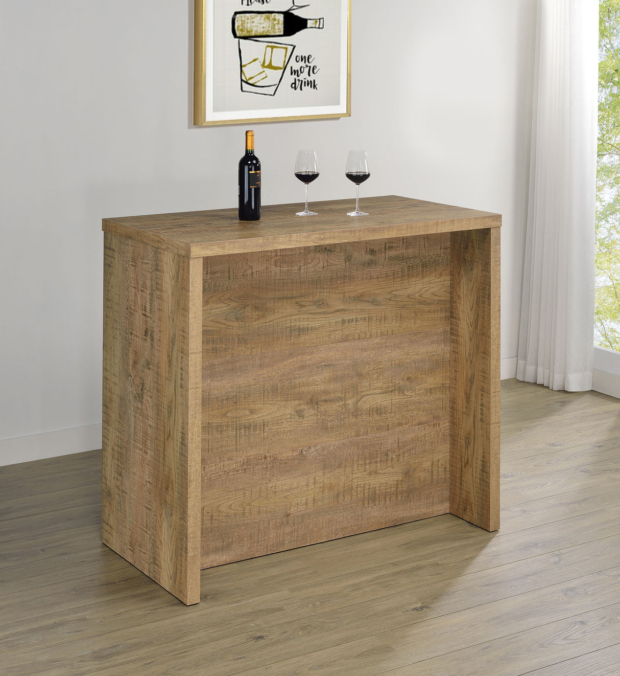 Topanga Engineered Wood Freestanding Home Bar - Mango