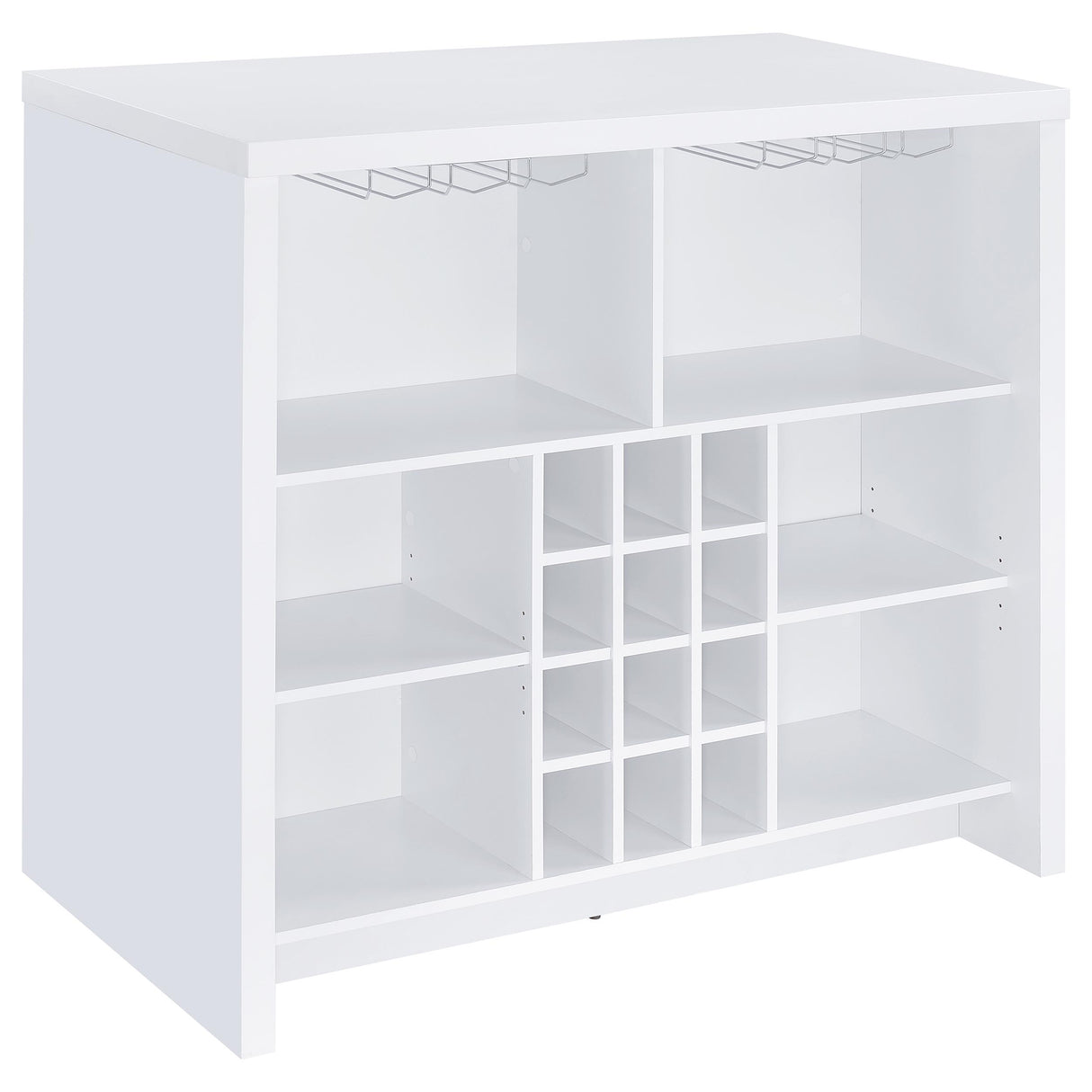 Topanga Engineered Wood Freestanding Home Bar, White