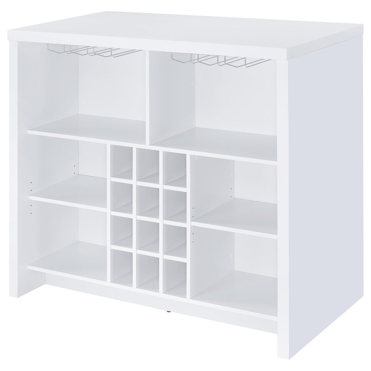 Topanga Engineered Wood Freestanding Home Bar, White