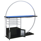 Risley 2-Door Circular LED Wine Cabinet Dark Charcoal