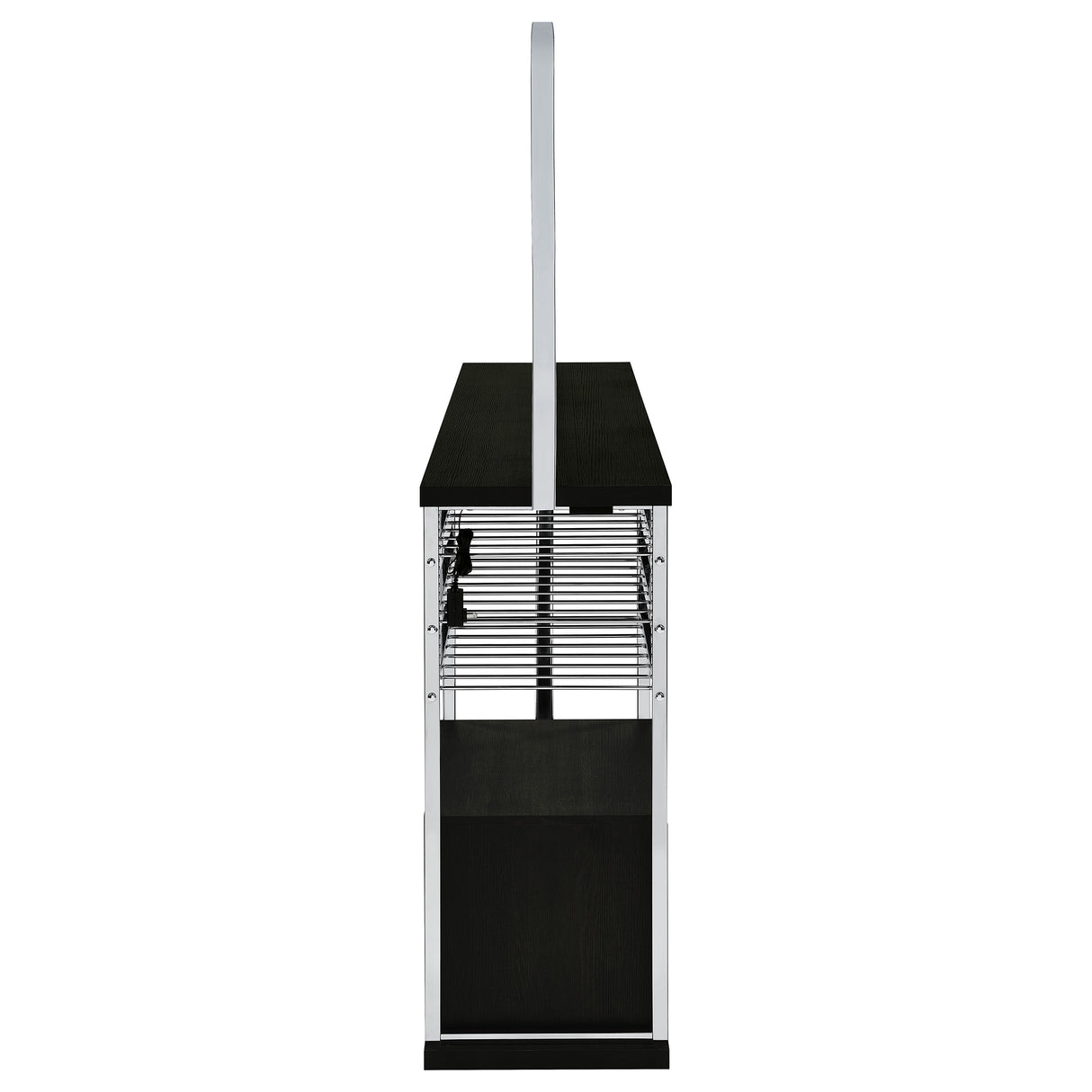 Risley 2-Door Circular LED Wine Cabinet Dark Charcoal