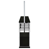 Risley 2-Door Circular LED Wine Cabinet Dark Charcoal