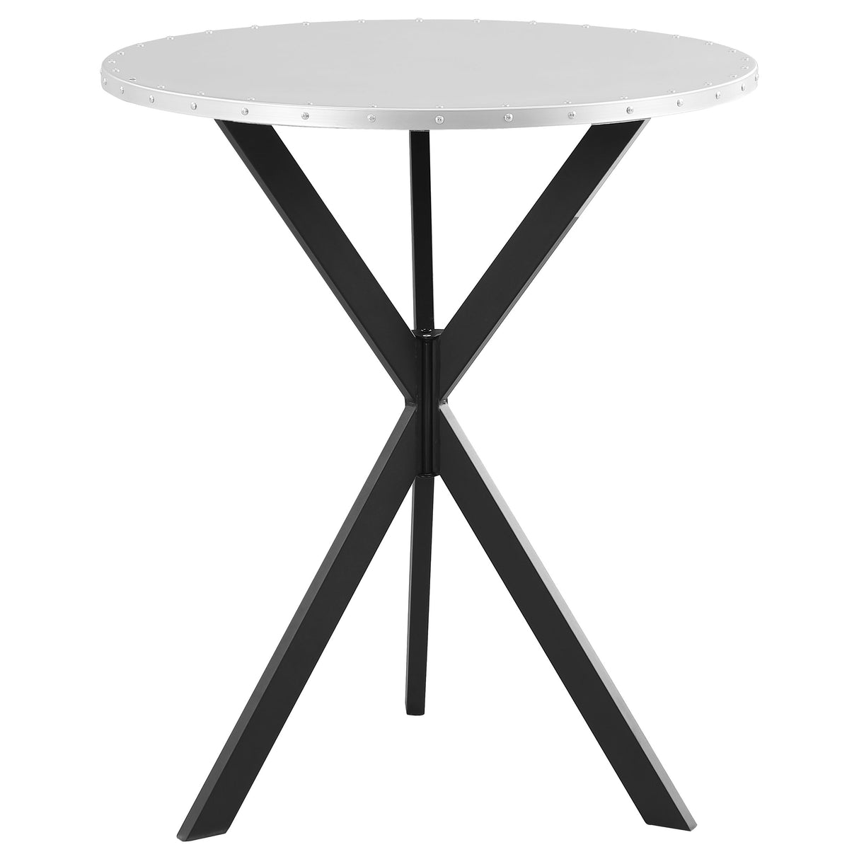 Kenzo Round 32-Inch Galvanized Steel Bistro Bar Table