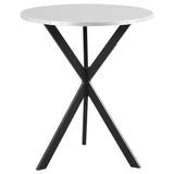 Kenzo Round 32-Inch Galvanized Steel Bistro Bar Table