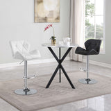 Kenzo Round 32-Inch Galvanized Steel Bistro Bar Table