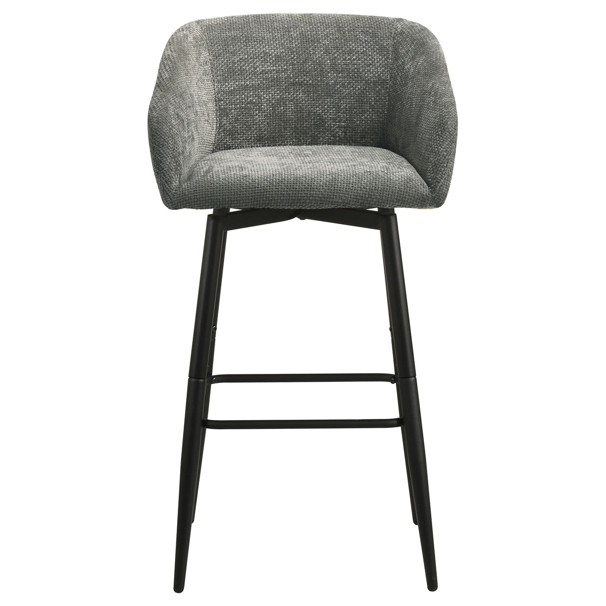 Rainer Charcoal Fabric Swivel Bar Chairs, Set of 2