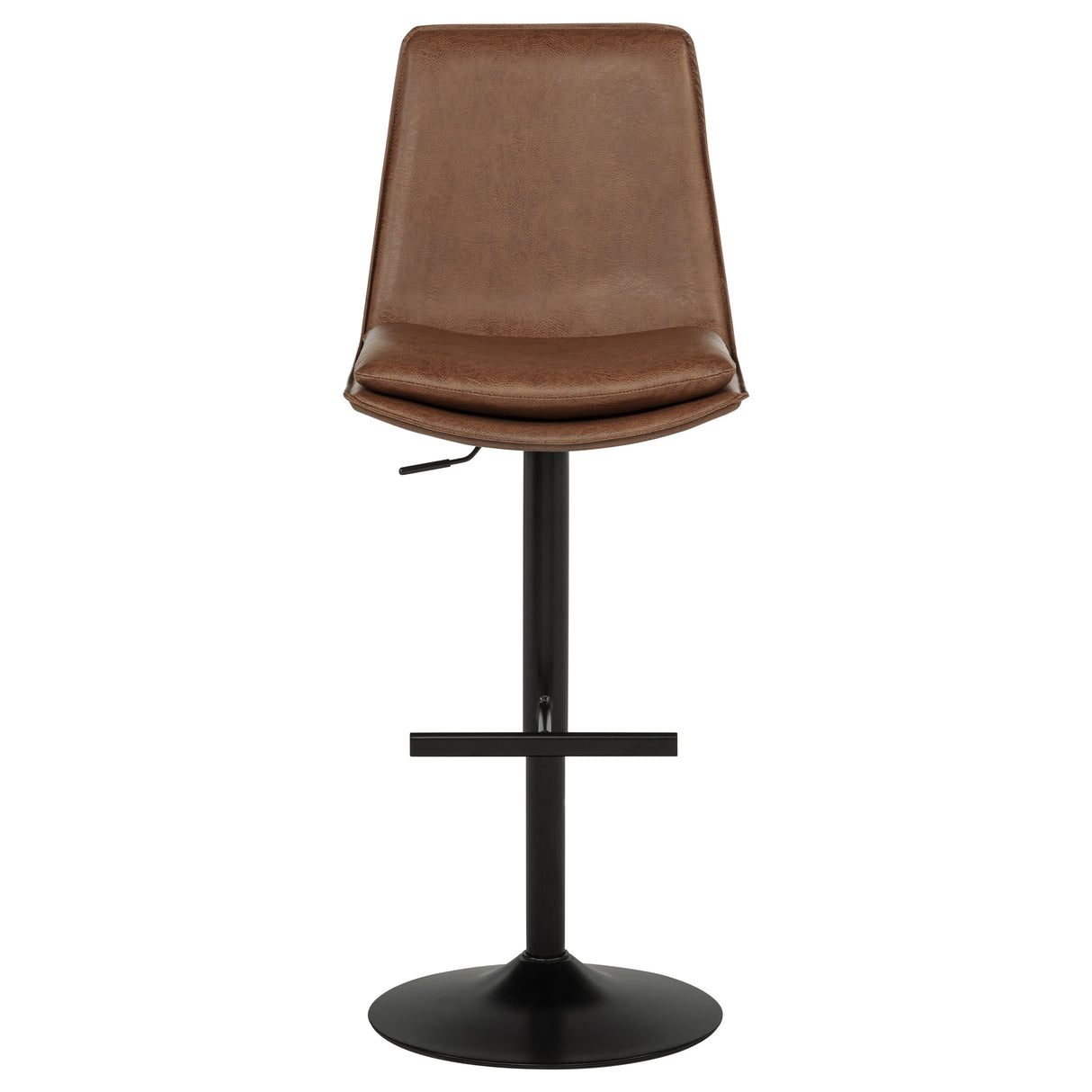 Eldridge Faux Leather Adjustable Bar Stool in Coffee