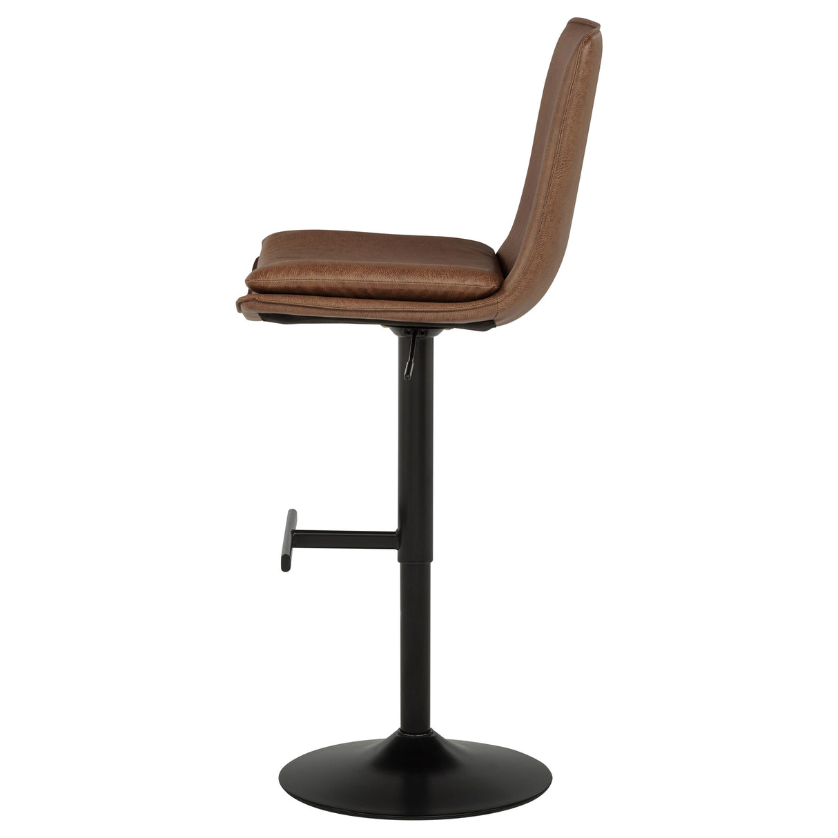 Eldridge Faux Leather Adjustable Bar Stool in Coffee