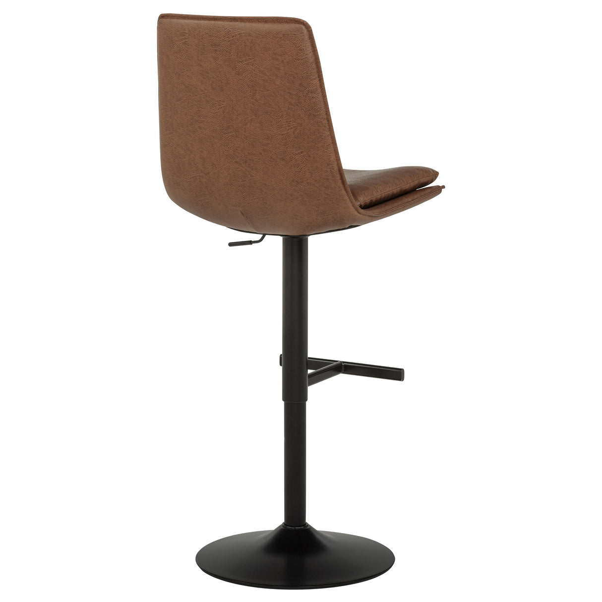 Eldridge Faux Leather Adjustable Bar Stool in Coffee