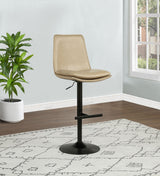 Eldridge Faux Leather Adjustable Bar Stool - Tan