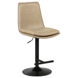 Eldridge Faux Leather Adjustable Bar Stool - Tan