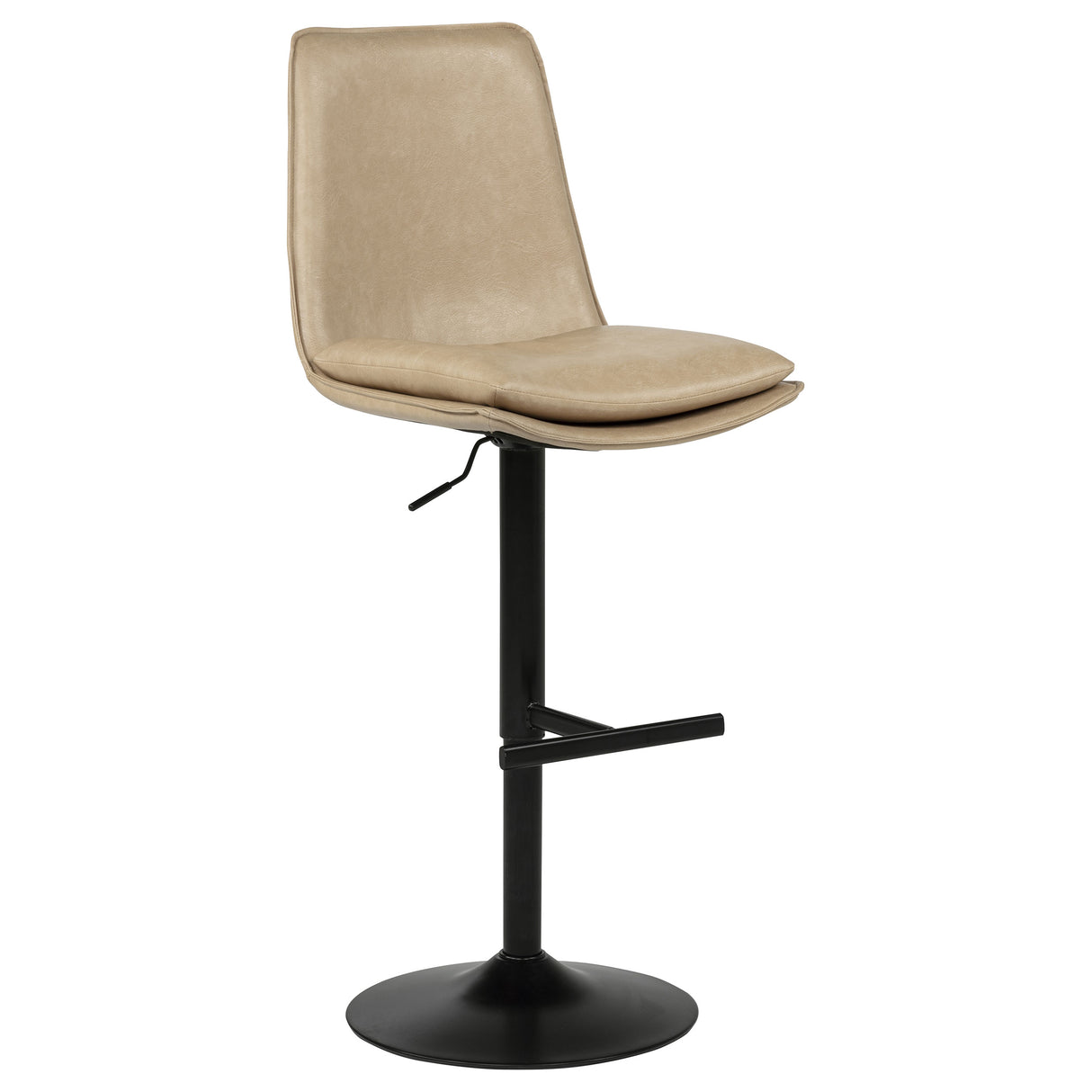 Eldridge Faux Leather Adjustable Bar Stool - Tan