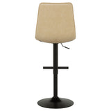 Eldridge Faux Leather Adjustable Bar Stool - Tan