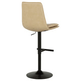 Eldridge Faux Leather Adjustable Bar Stool - Tan