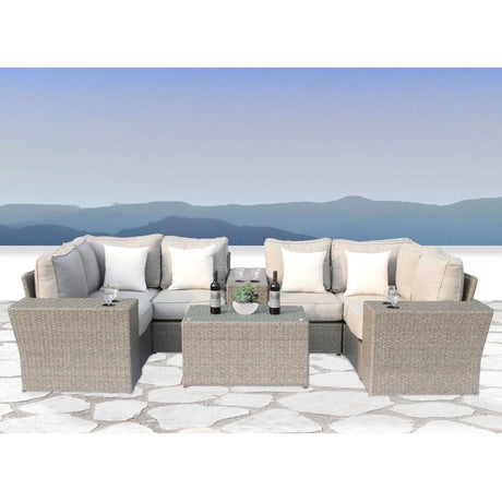 Outdoor Seating Group For 4 With Cushions, - Gray Mix