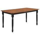 Hollyoak 5-Piece Rectangular Dining Set, Walnut and Black