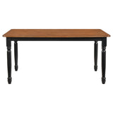Hollyoak 5-Piece Rectangular Dining Set, Walnut and Black