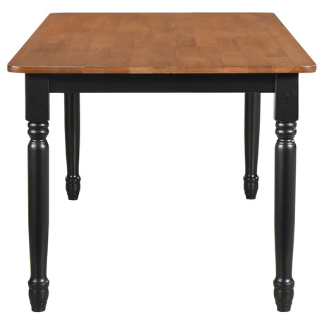 Hollyoak 5-Piece Rectangular Dining Set, Walnut and Black