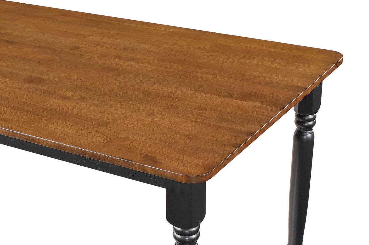 Hollyoak 5-Piece Rectangular Dining Set, Walnut and Black