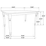 Hollyoak 5-Piece Rectangular Dining Set, Walnut and Black