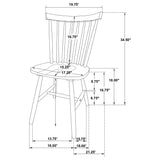 Hollyoak 5-Piece Rectangular Dining Set, Walnut and Black