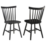 Hollyoak Windsor Wood Dining Side Chair Black Set of 2