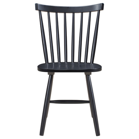 Hollyoak Windsor Wood Dining Side Chair Black Set of 2