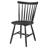 Hollyoak Windsor Wood Dining Side Chair Black Set of 2