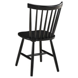 Hollyoak Windsor Wood Dining Side Chair Black Set of 2