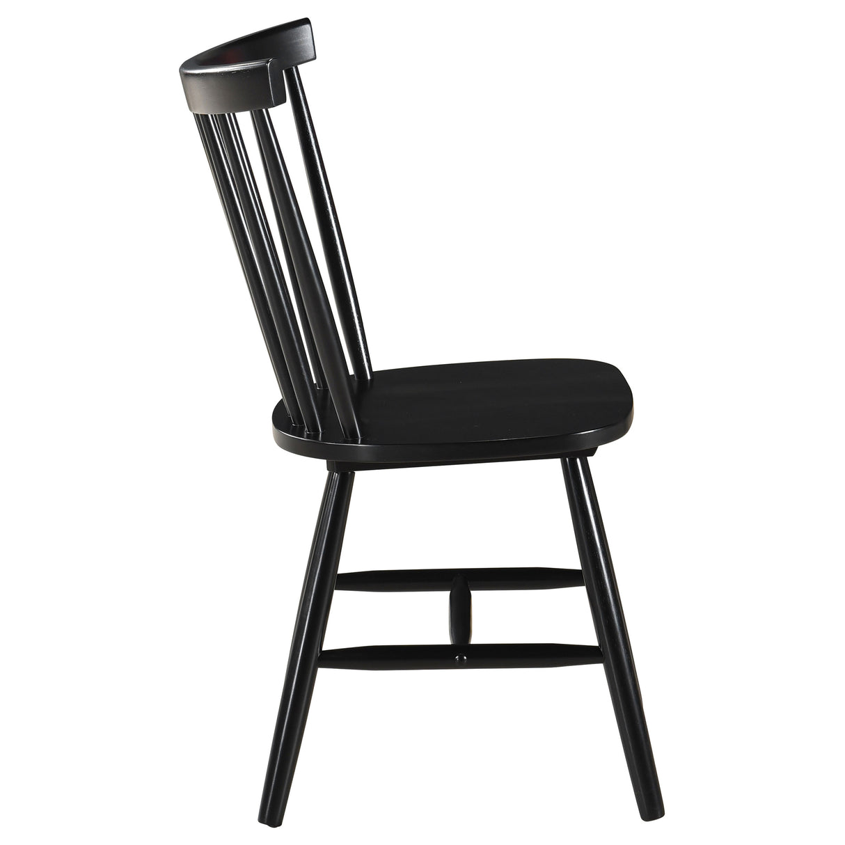 Hollyoak Windsor Wood Dining Side Chair Black Set of 2