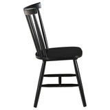 Hollyoak Windsor Wood Dining Side Chair Black Set of 2