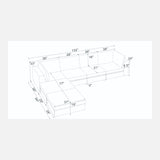 Modern Reversible Modular Sectional