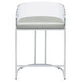 Thermosolis Clear Acrylic Counter Chair Chrome - Set of 2