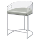 Thermosolis Clear Acrylic Counter Chair Chrome - Set of 2
